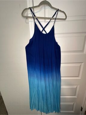 Raviya Navy Blue And Aqua Ombré Maxi Dress
